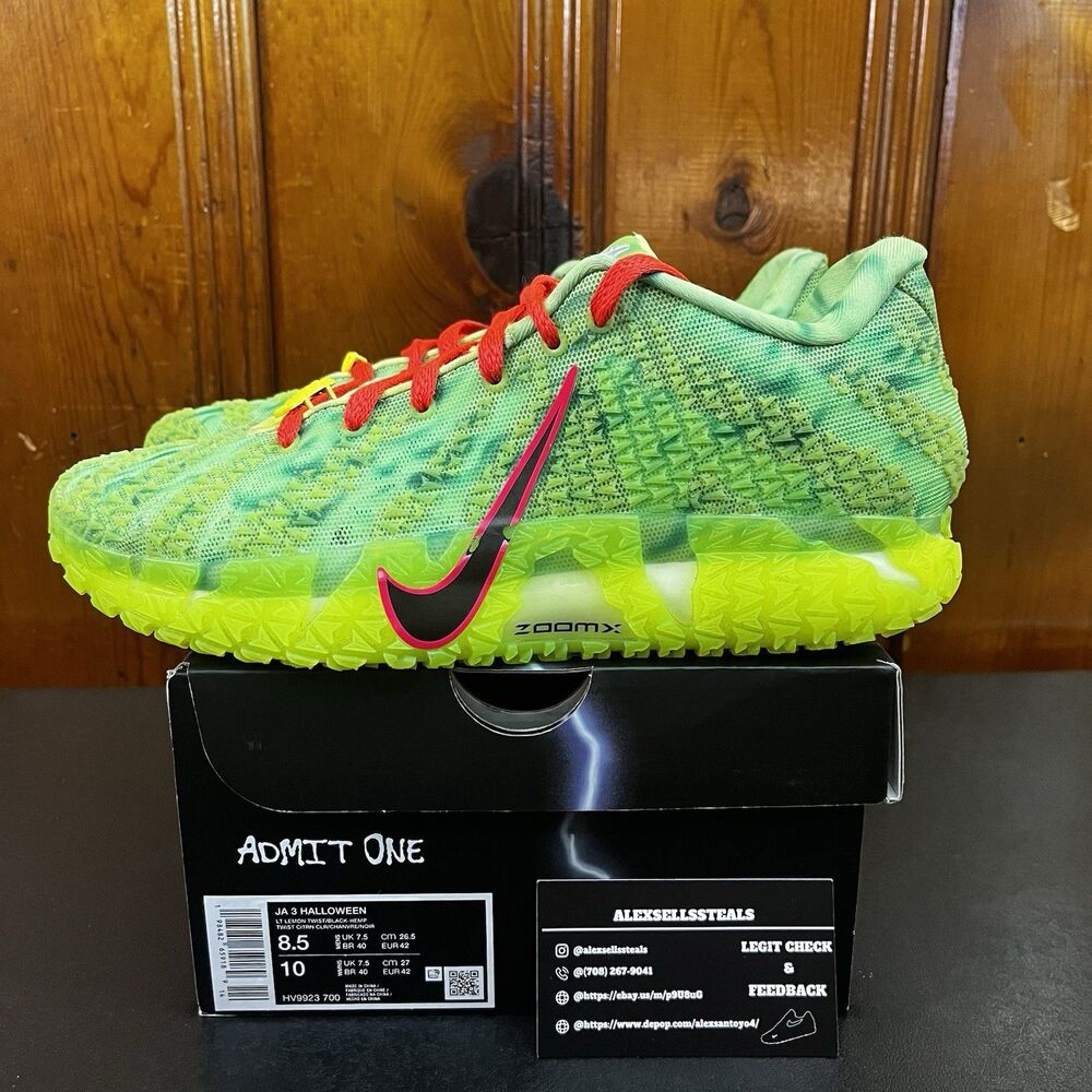 NIKE Ja 3 Halloween / Zombie Size 8.5 Men (HV9923-700) OG Box CLEAN